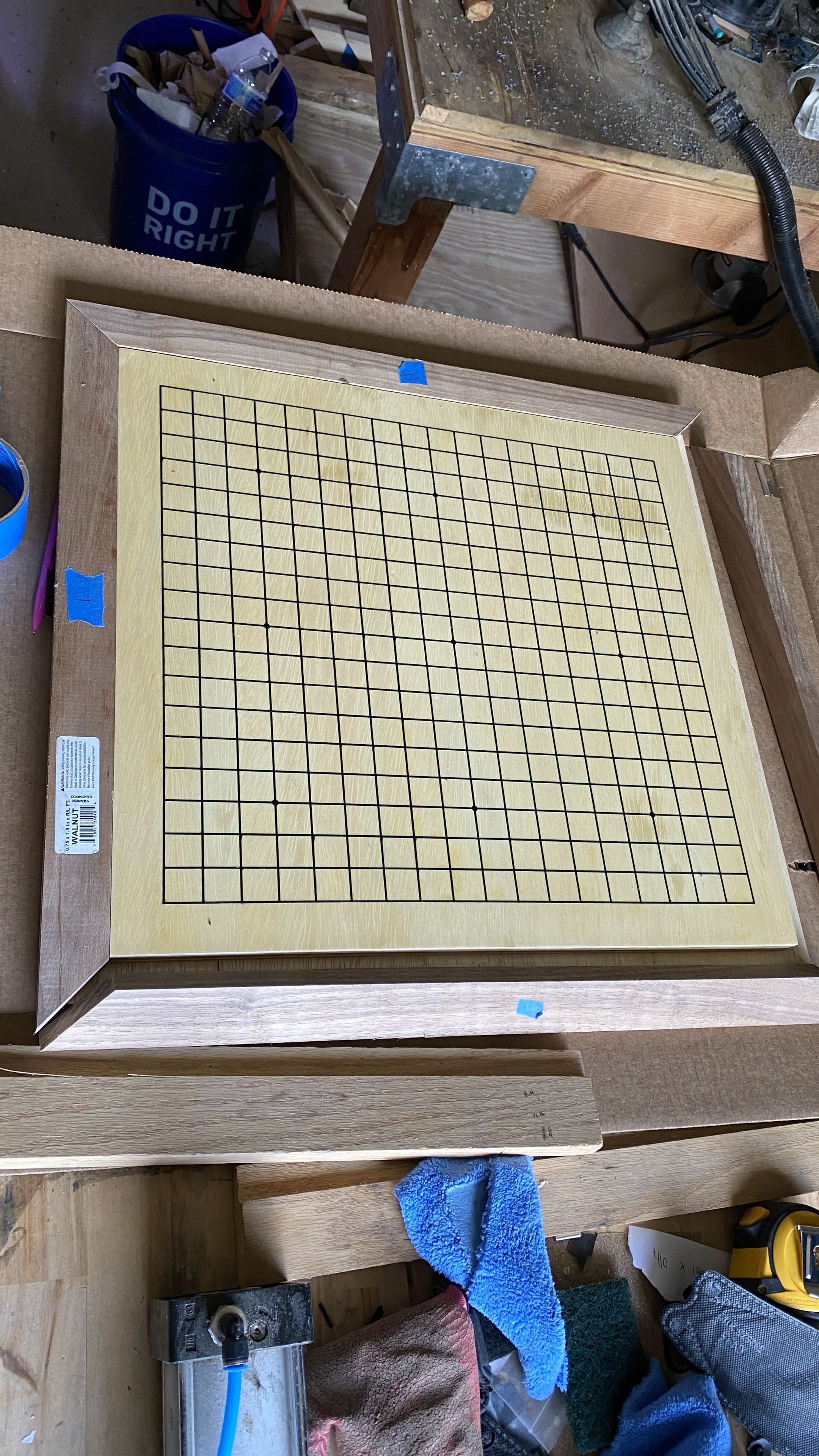 almost finished go board